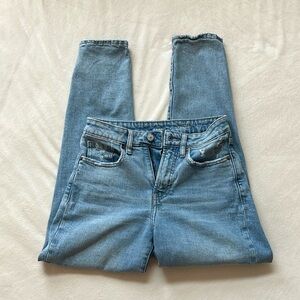 Old Navy High Rise O.G. Straight Ankle Secret Slim Pockets Jeans Size 0 Light